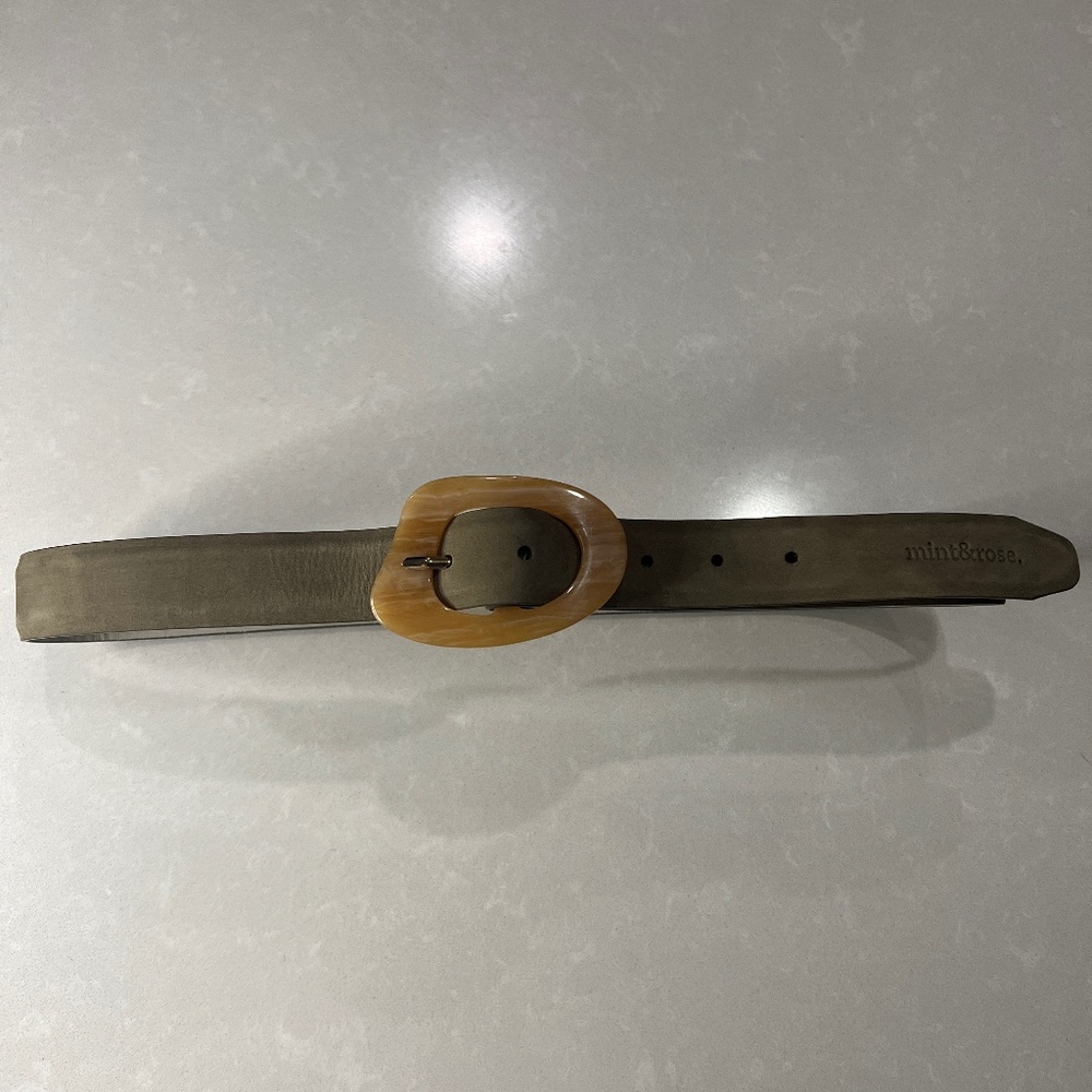 Women's Tan Belt with Gold Buckle